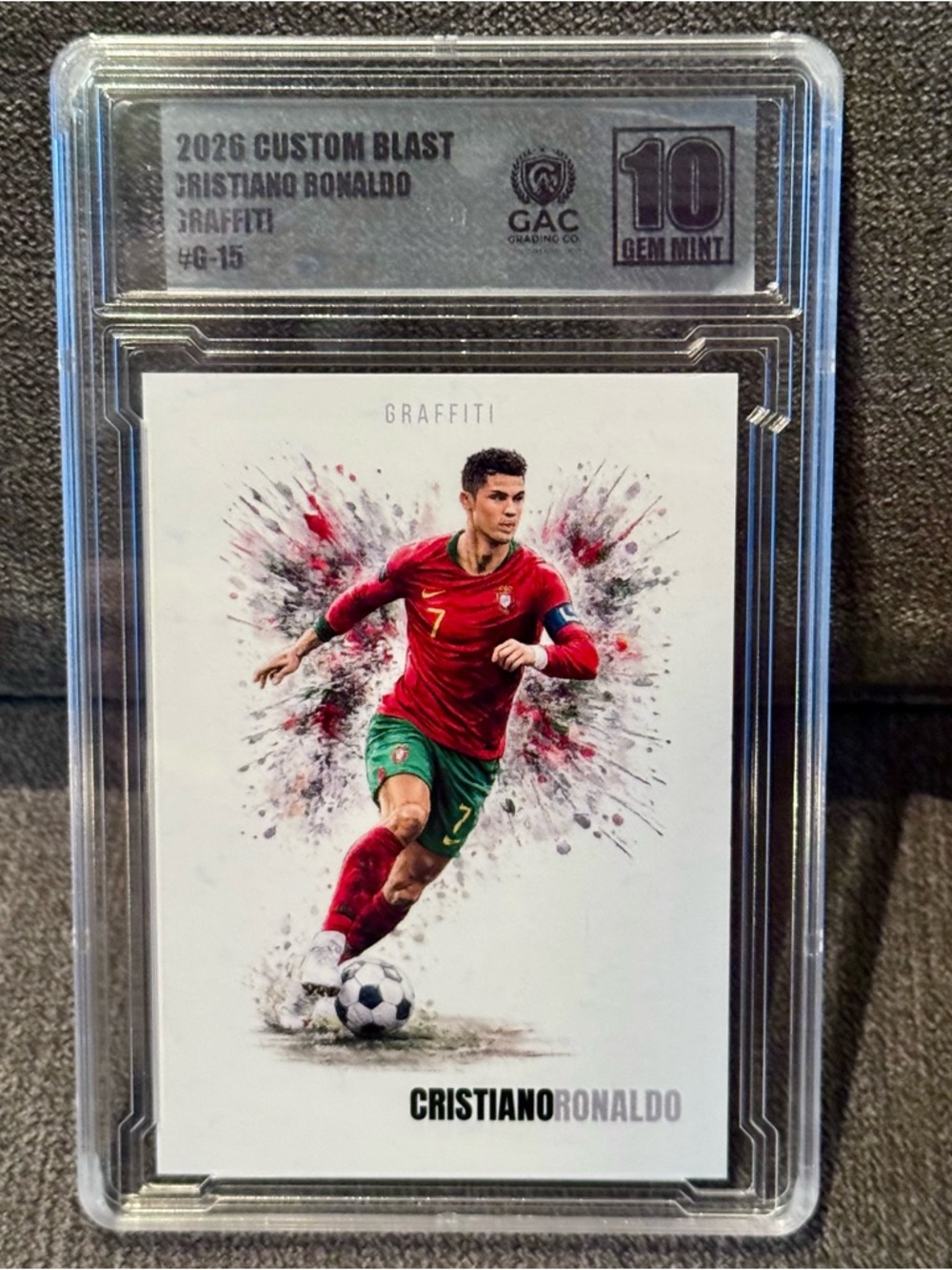 2026 Custom Blast Cristiano Ronaldo Graffiti #G-15 GAC 10 Gem Mint